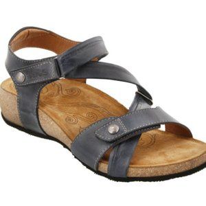 Taos Navy Universe Z Strap Comfort Leather Sandal
